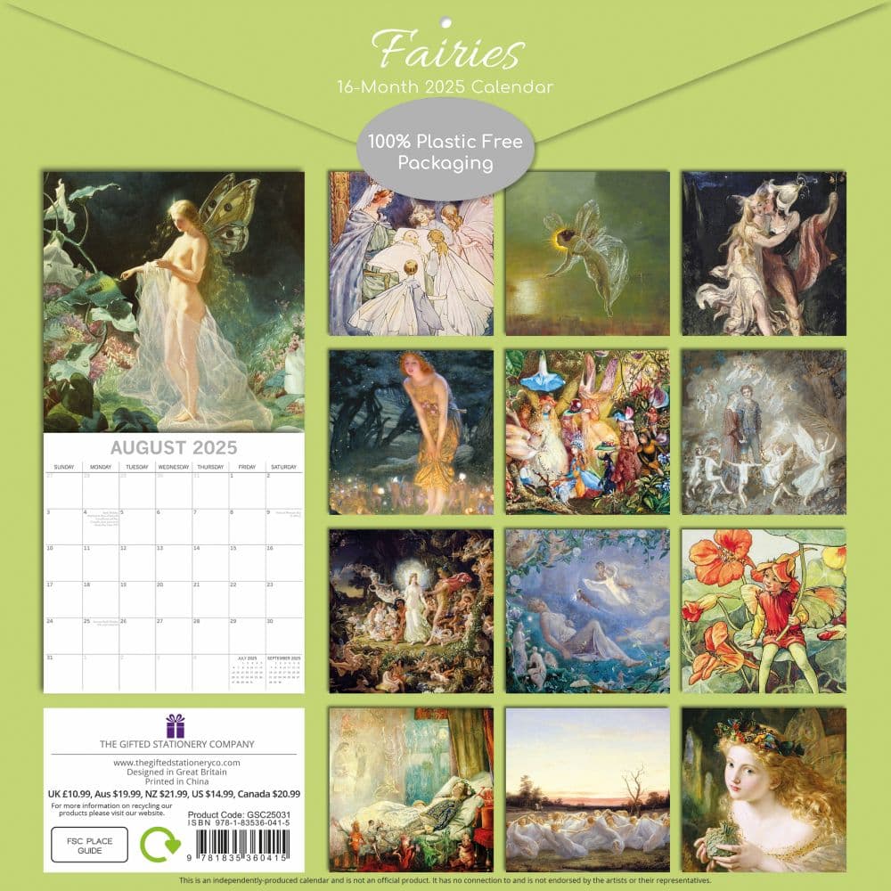 Fairies 2025 Wall Calendar - Calendars.com