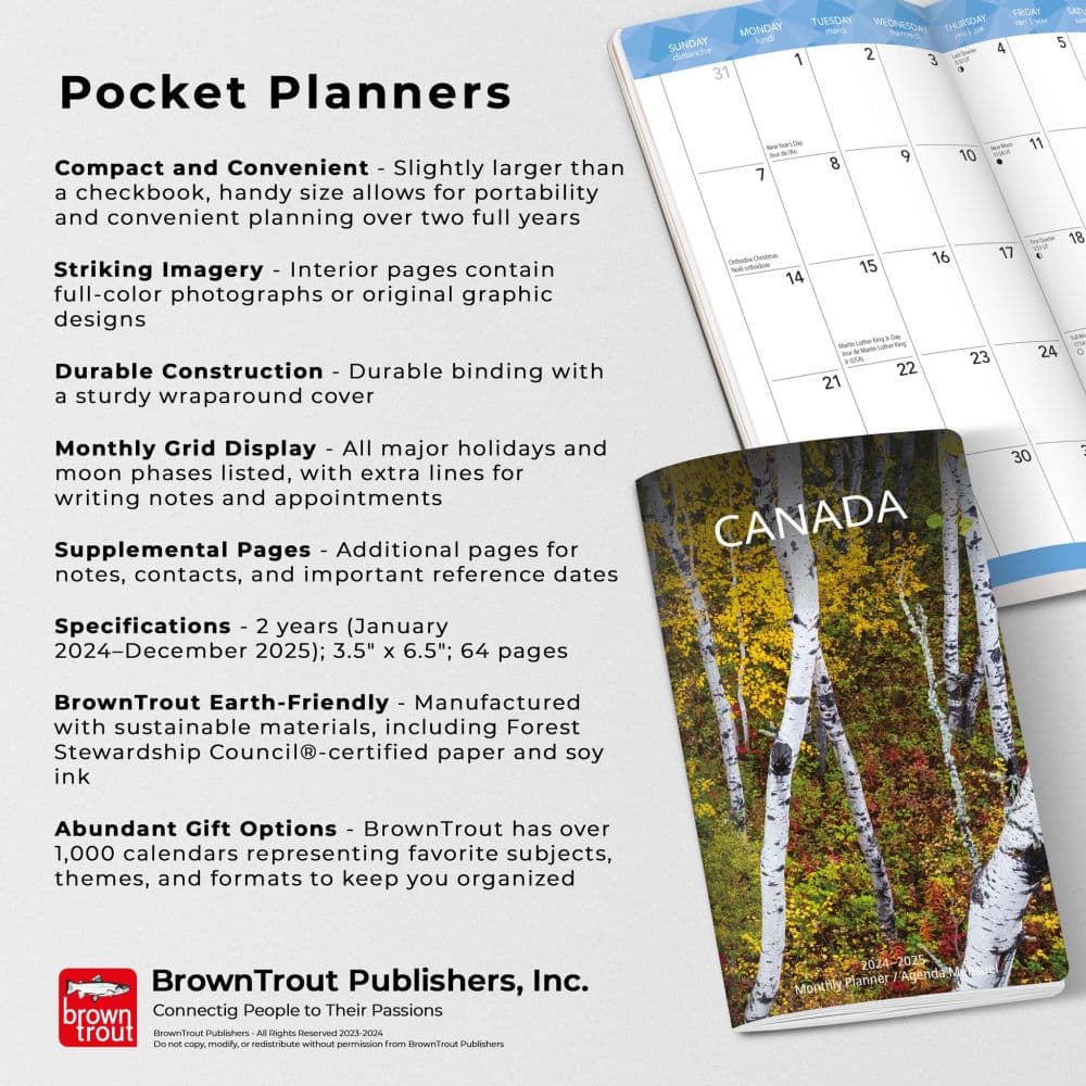 Canada 2024 Pocket Planner Alternate Image 4