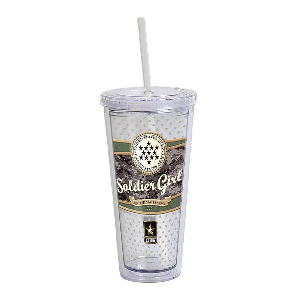 U.S. Army Soldier Girl Acrylic Tumbler 22 oz.