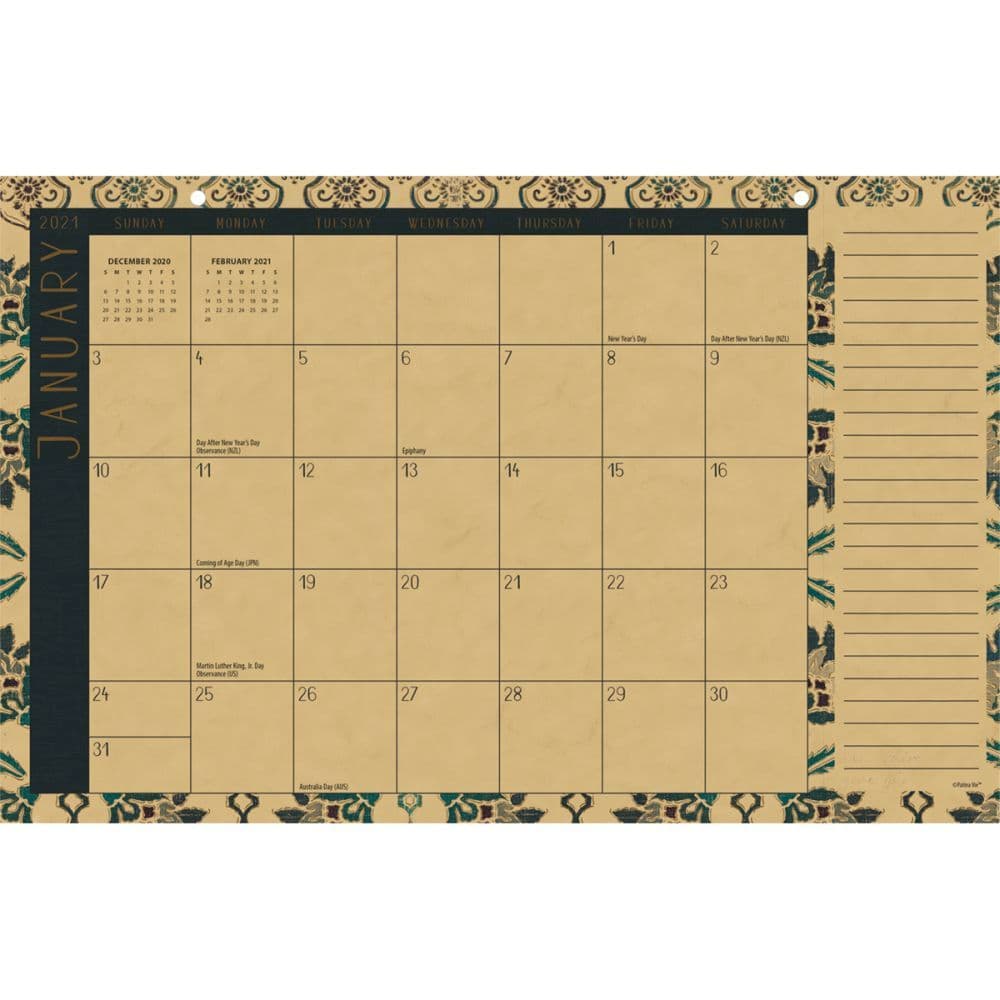 Kraft Patina Vie Desk Pad Calendar by Patina Vie