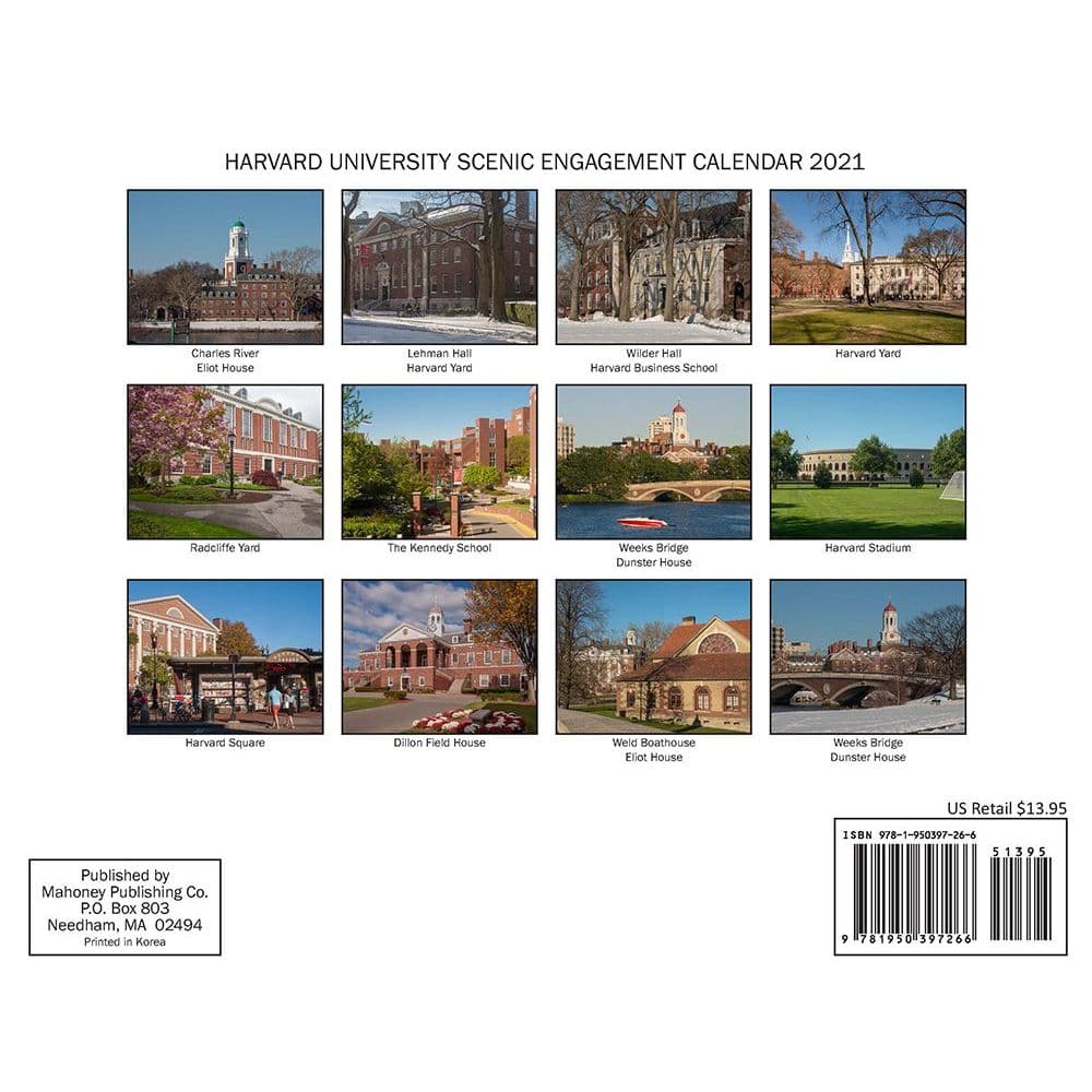 Harvard Wall Calendar