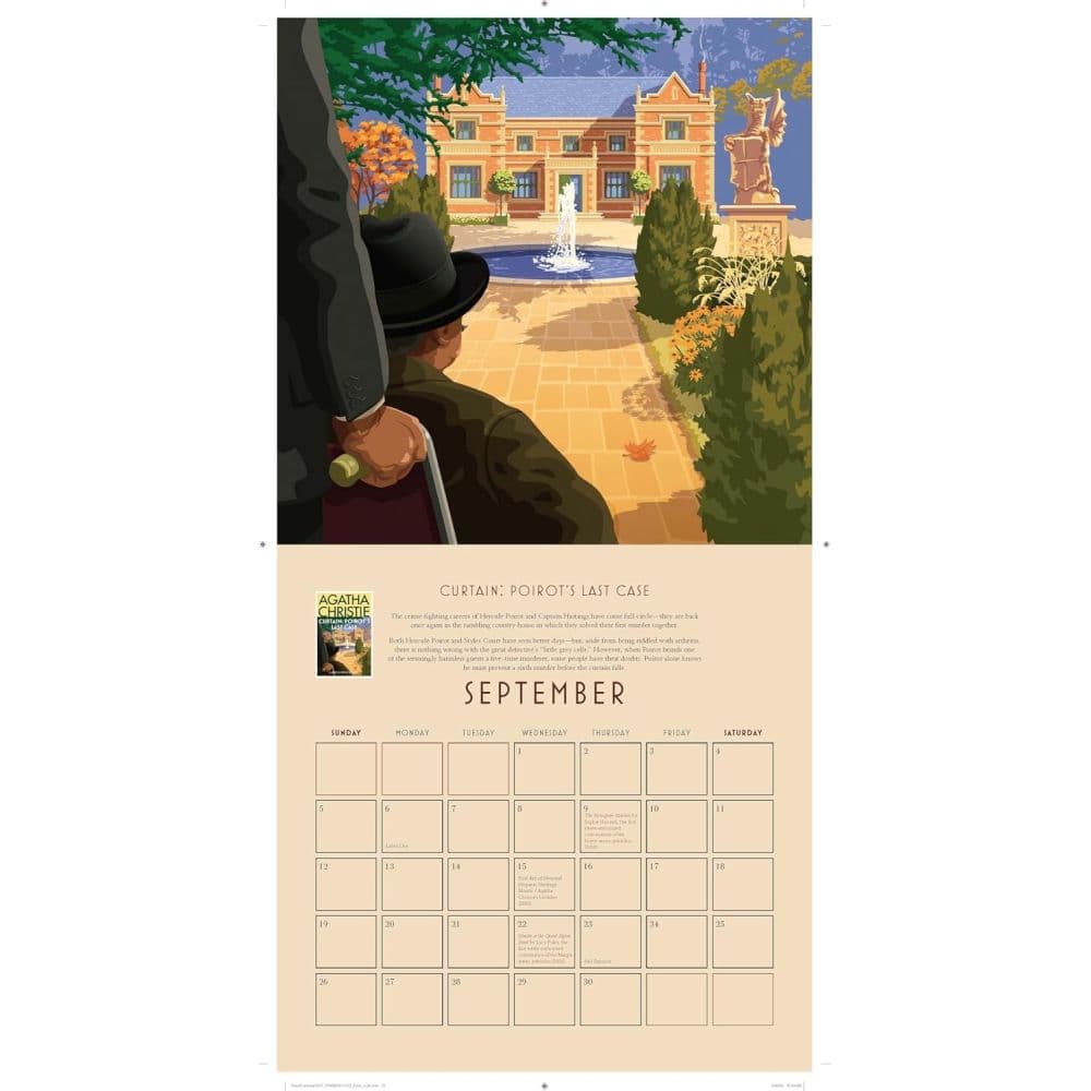 Agatha Christie Poirot 2027 Wall Calendar Fifth Alternate Image