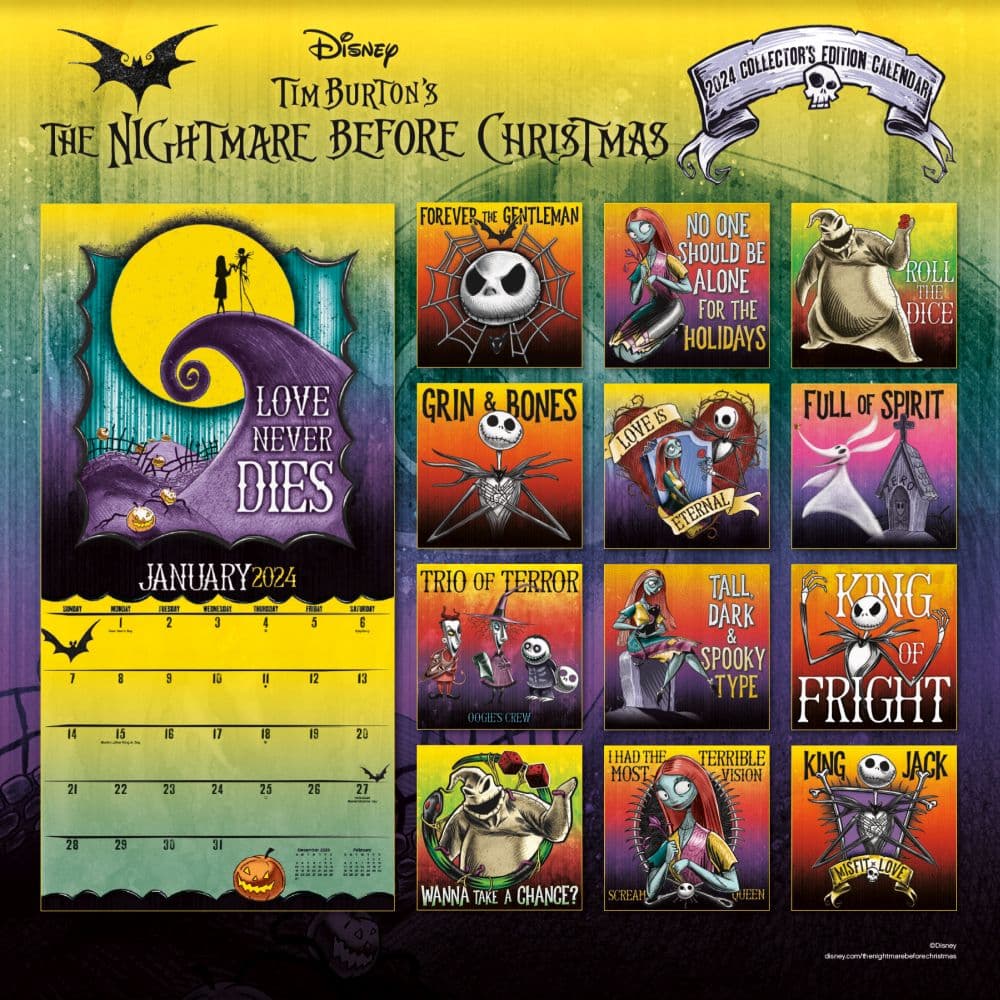 Nightmare Before Collectors Edition 2024 Wall Calendar