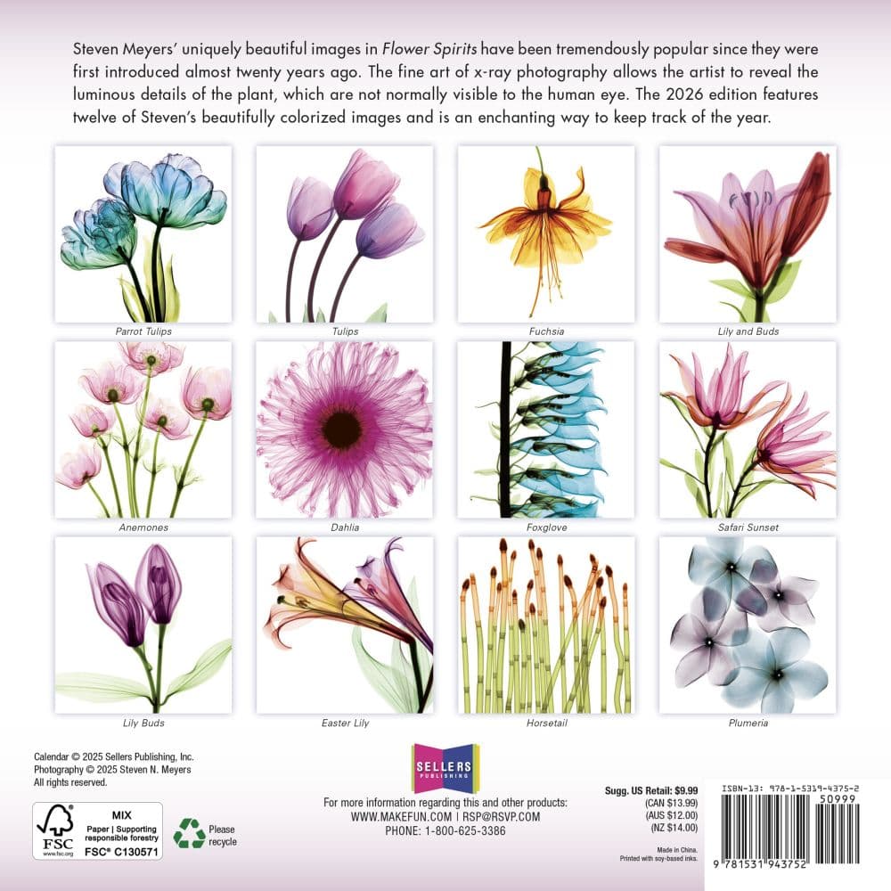 Flower Spirits 2026 Mini Wall Calendar First Alternate Image