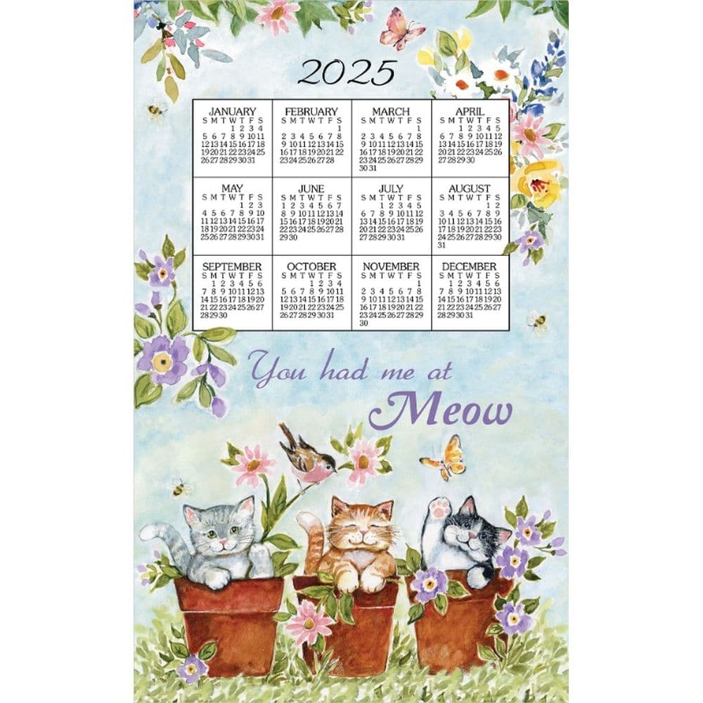 Sweet Kitties 2025 Calendar Towel