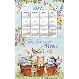 Sweet Kitties 2025 Calendar Tea Towel