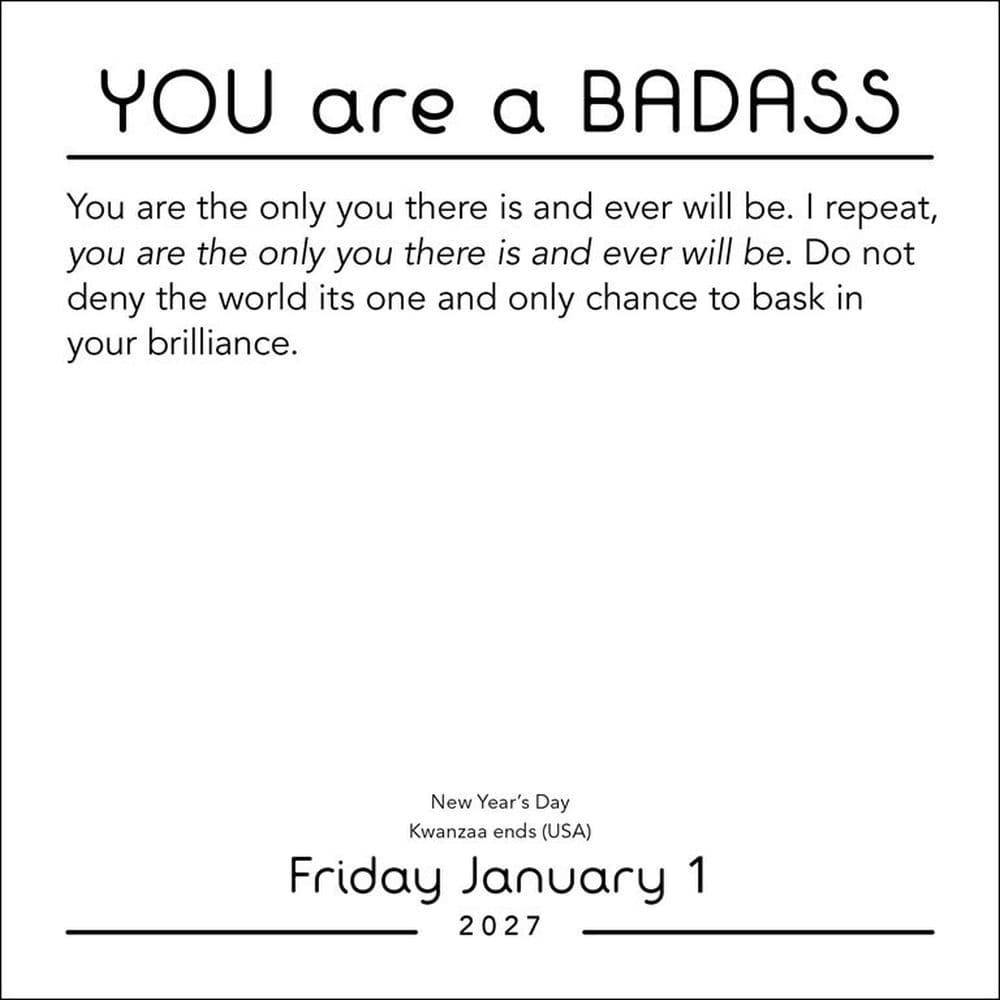 You Are a Badass 2027 Desk Calendar Second Alternate Image