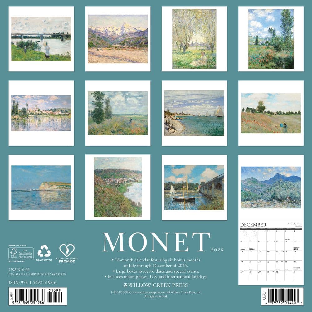 Monet 2026 Wall Calendar First Alternate Image