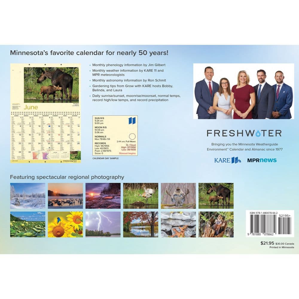 Minnesota Weatherguide 2025 Wall Calendar First Alternate Image