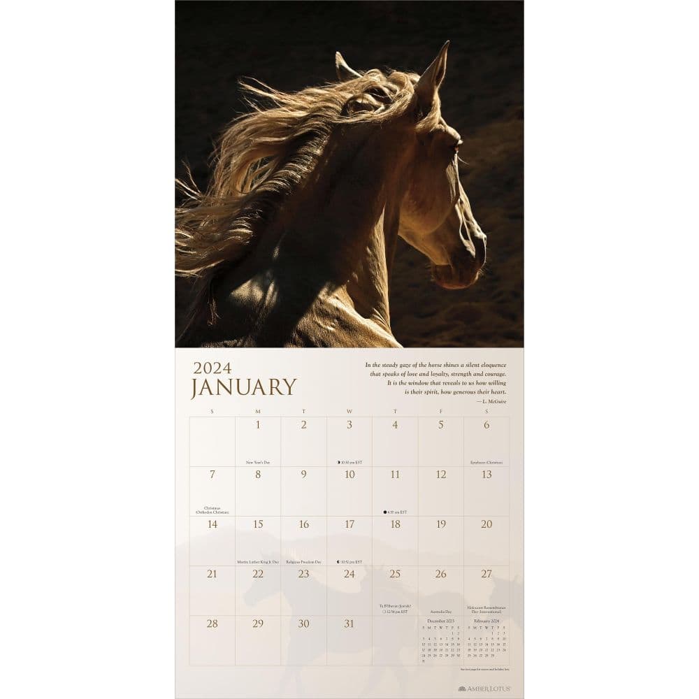 Horses Spirit 2024 Wall Calendar Third Alternate Image width=&quot;1000&quot; height=&quot;1000&quot;