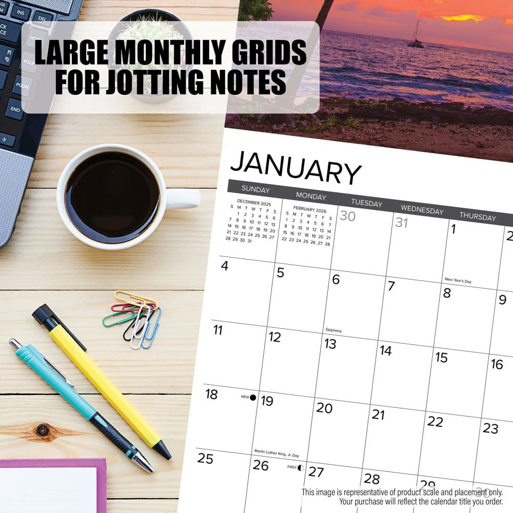 San Francisco 2026 Wall Calendar, 12'' X 12'', 18-Month Calendar with Stapled Binding