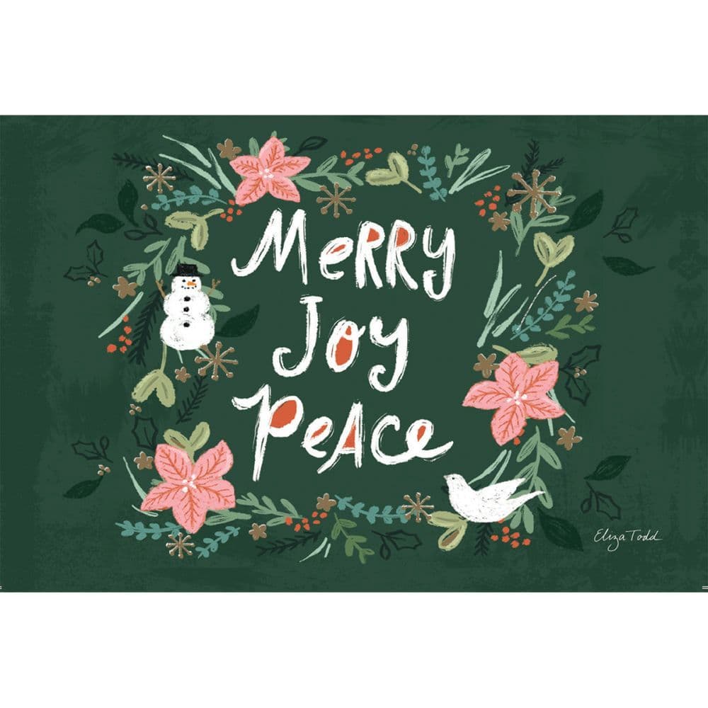 Merry Joy Peace Petite Christmas Cards by Eliza Todd Alternate Image 2
