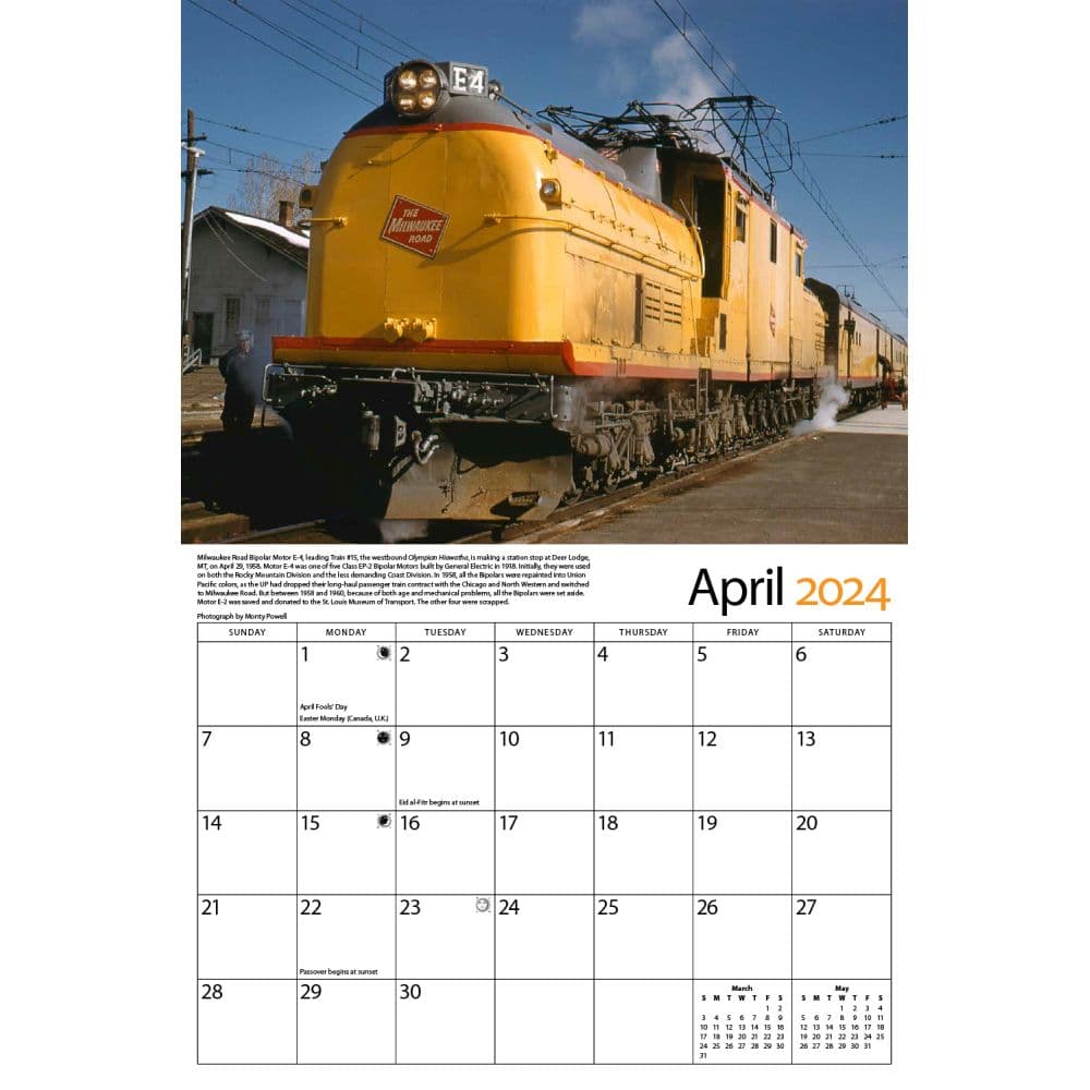 Trains Milwaukee Road 2024 Wall Calendar Alternate Image 2