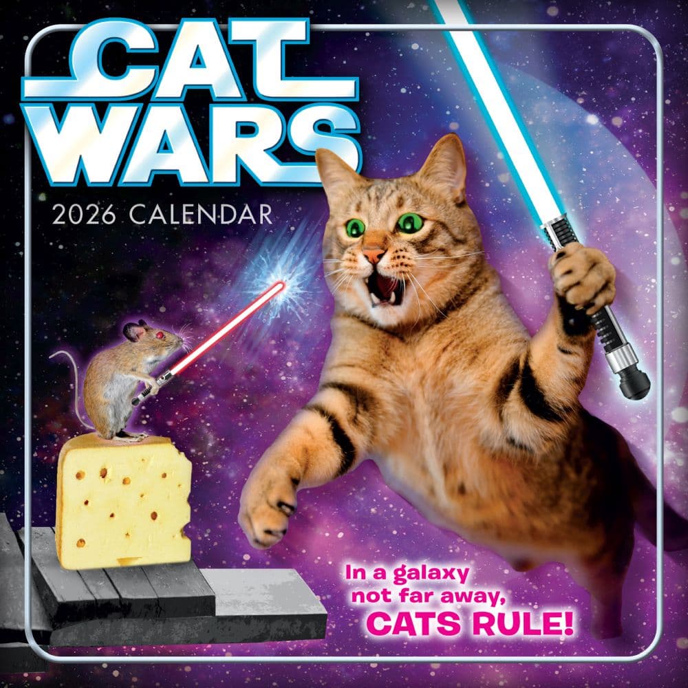 image Cat Wars 2026 Mini Wall Calendar Main Product Image