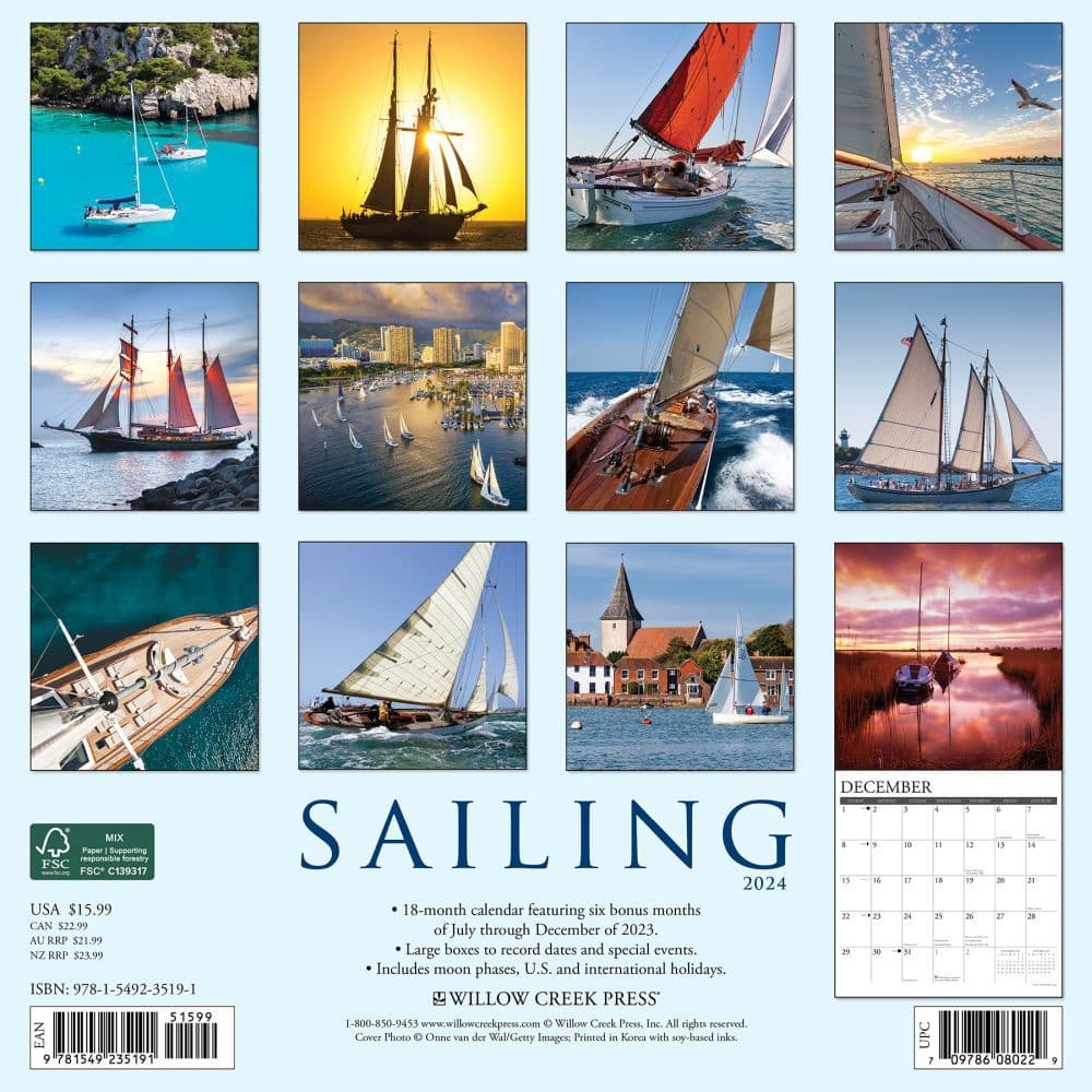 Sailing 2024 Wall Calendar