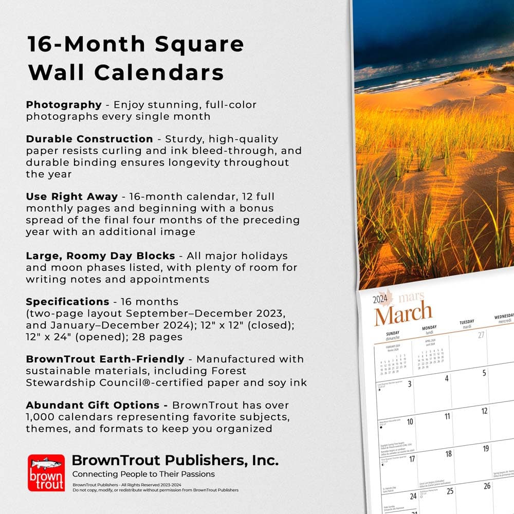 Prince Edward Island 2024 Wall Calendar features