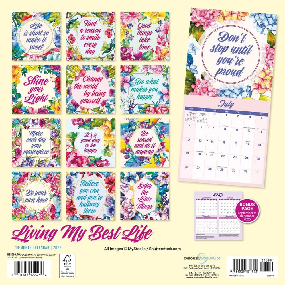 Living My Best Life by Bonnie Marcus Special Value 2026 Wall Calendar First Alternate Image