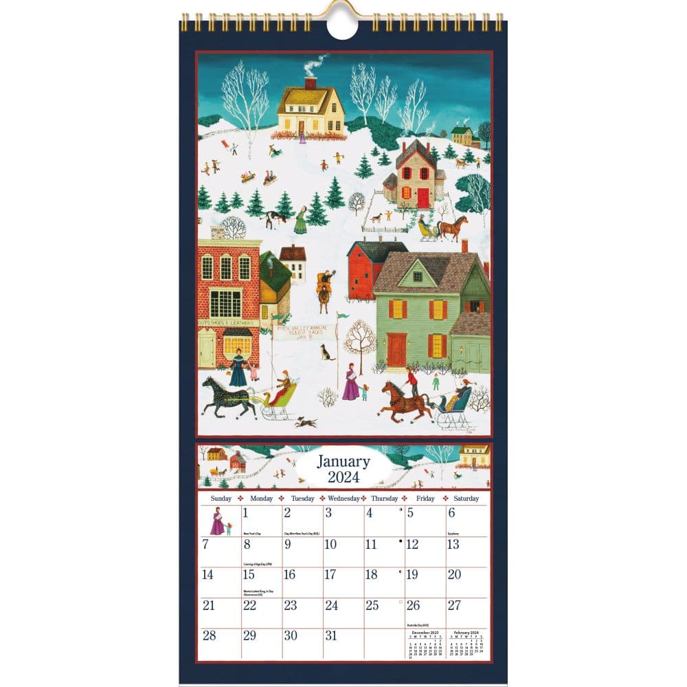 Linda Nelson Stocks Slim Vertical 2024 Wall Calendar