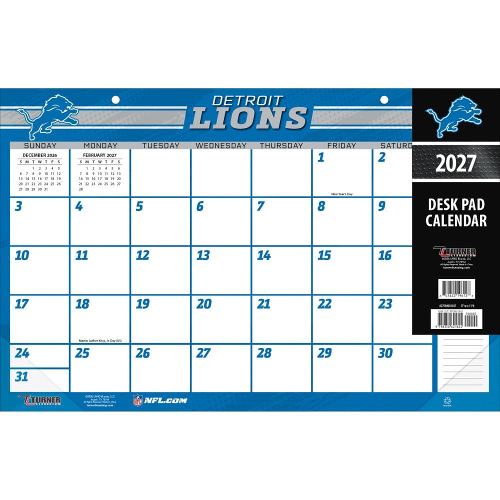 image NFL Detroit Lions 2027 Small Desk Pad