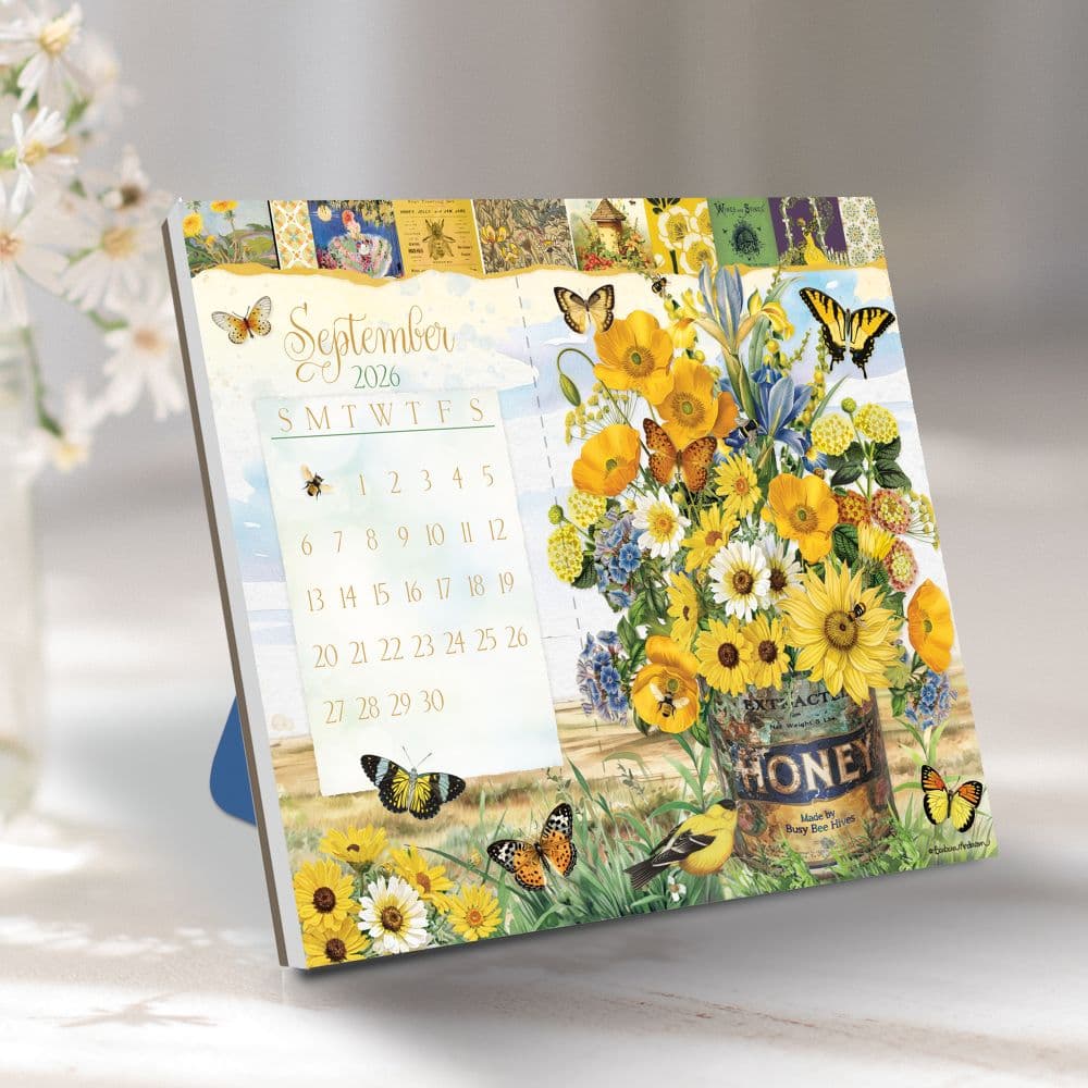 Garden Botanicals Postcard 2026 Desk Calendar by Barbara Anderson Fourth Alternate Image