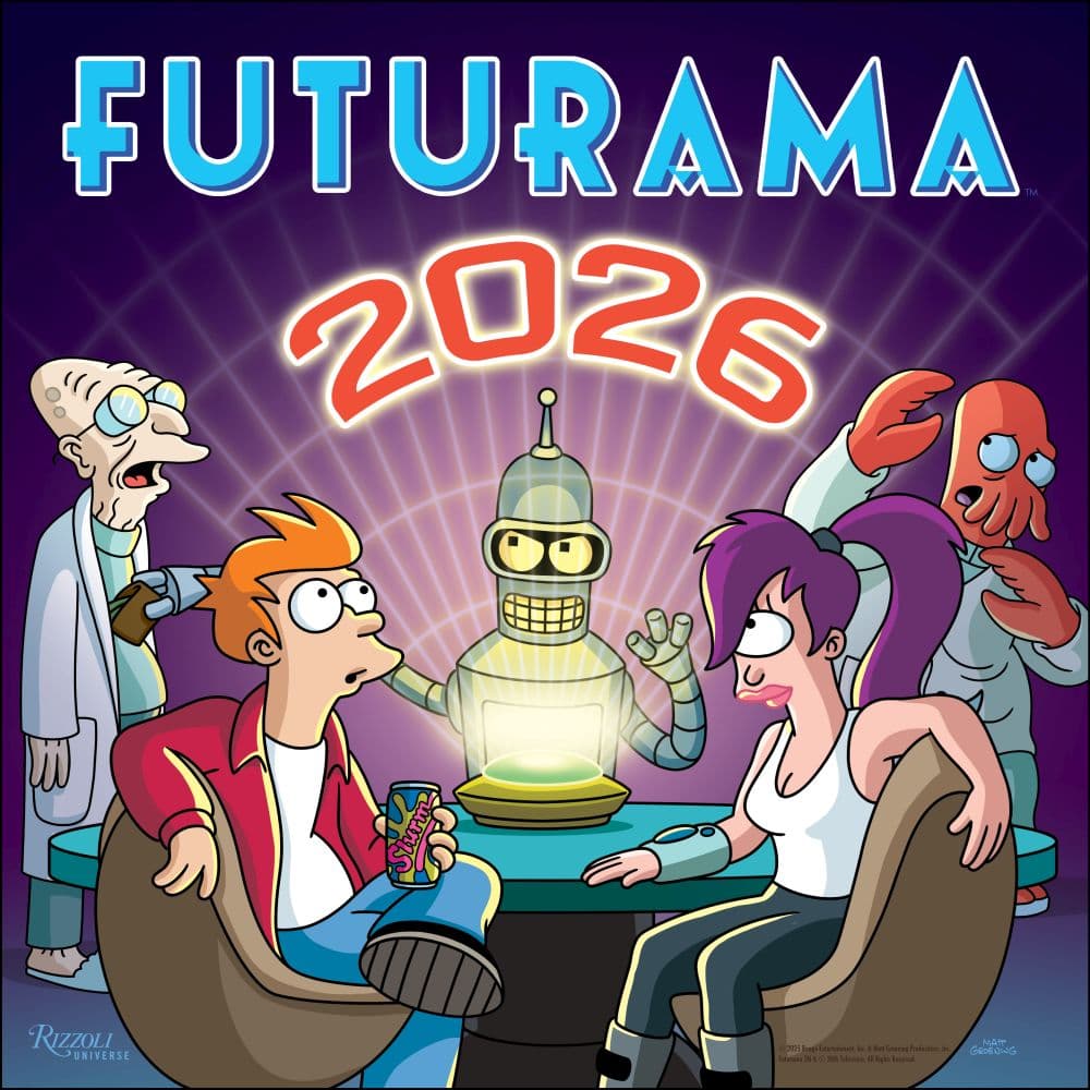 Futurama 2026 Wall Calendar Main Image