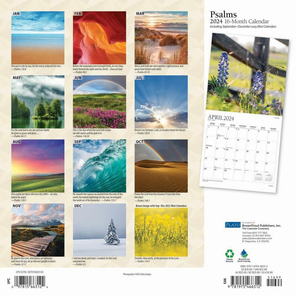 Psalms 2024 Wall Calendar