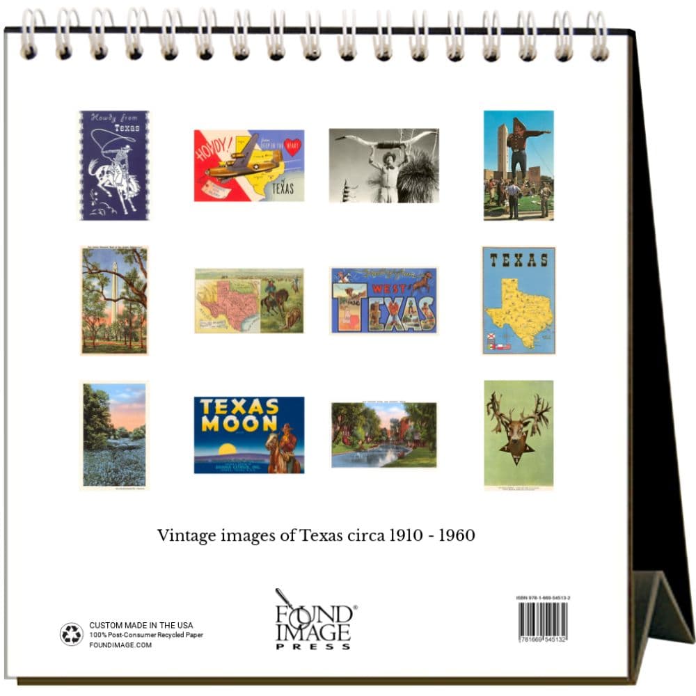Nostalgic Texas 2025 Easel Desk Calendar First Alternate Image width="1000" height="1000"