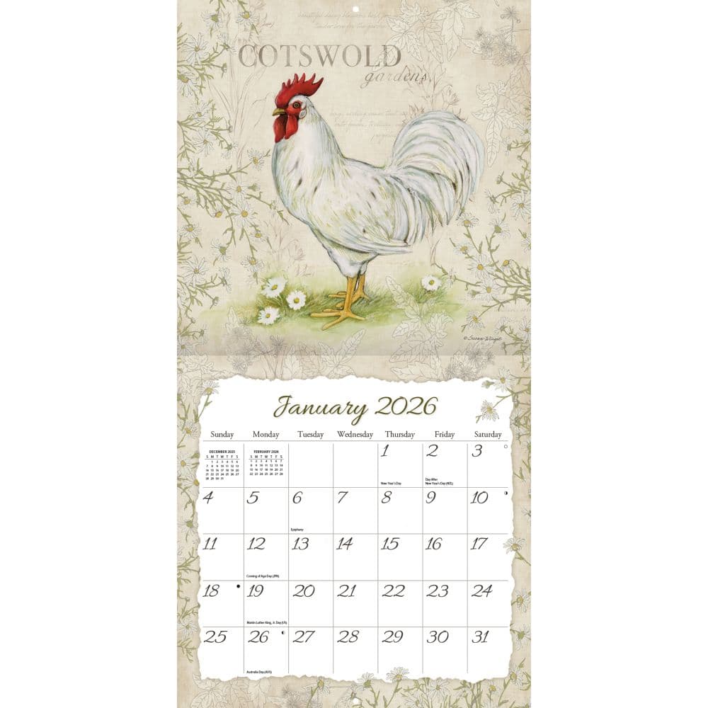 Roosters 2026 Wall Calendar_ALT2