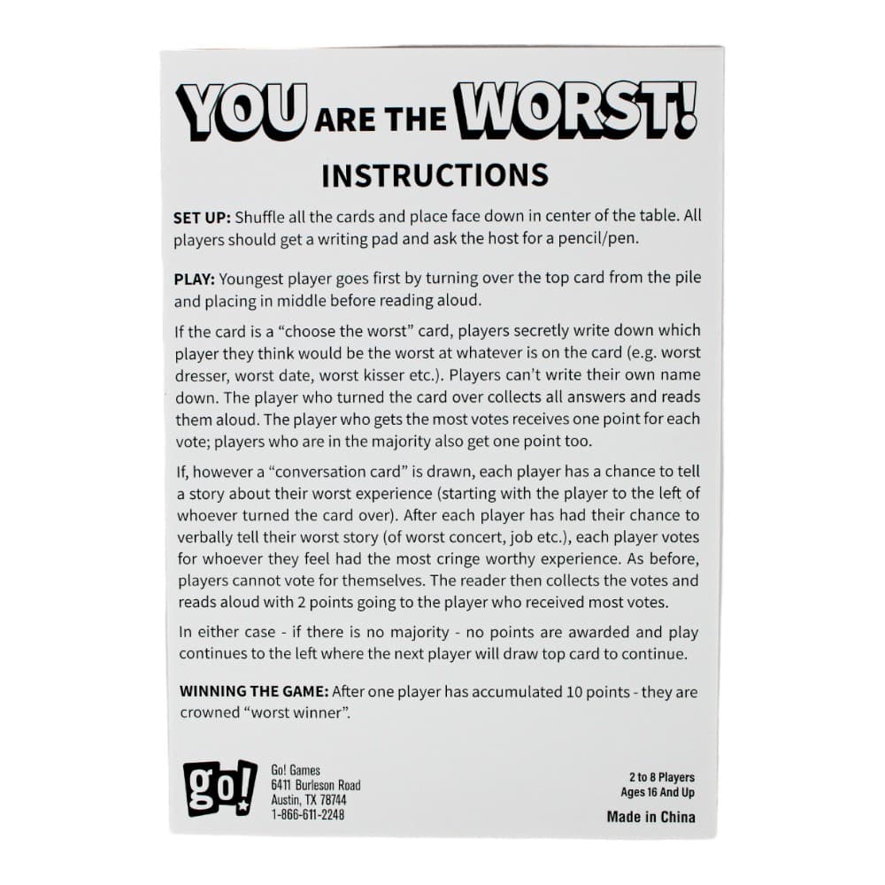 You are the Worst Game Eighth Alternate Image width=&quot;1000&quot; height=&quot;1000&quot;