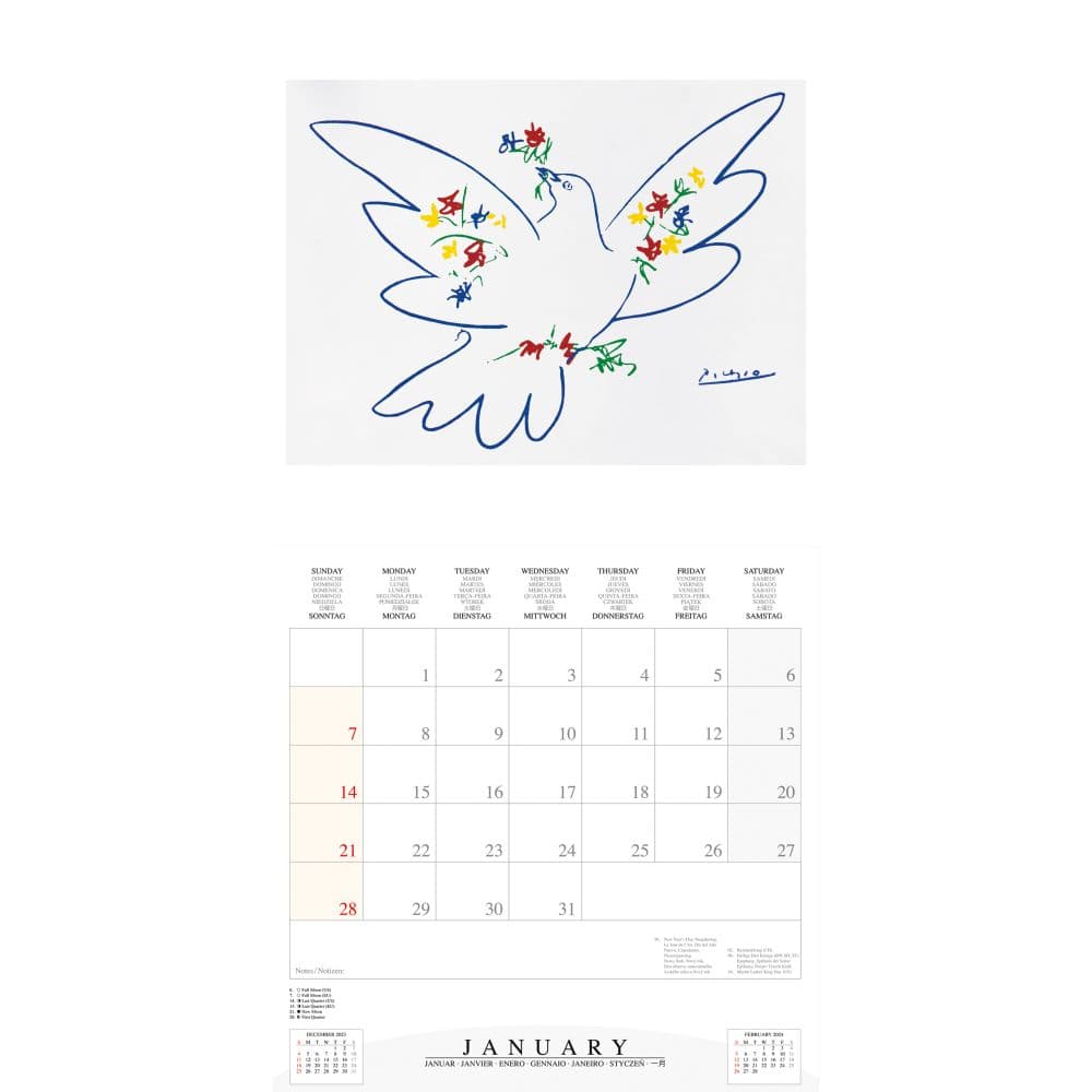 Picasso For Peace 2024 Wall Calendar Second Alternate Image width=&quot;1000&quot; height=&quot;1000&quot;