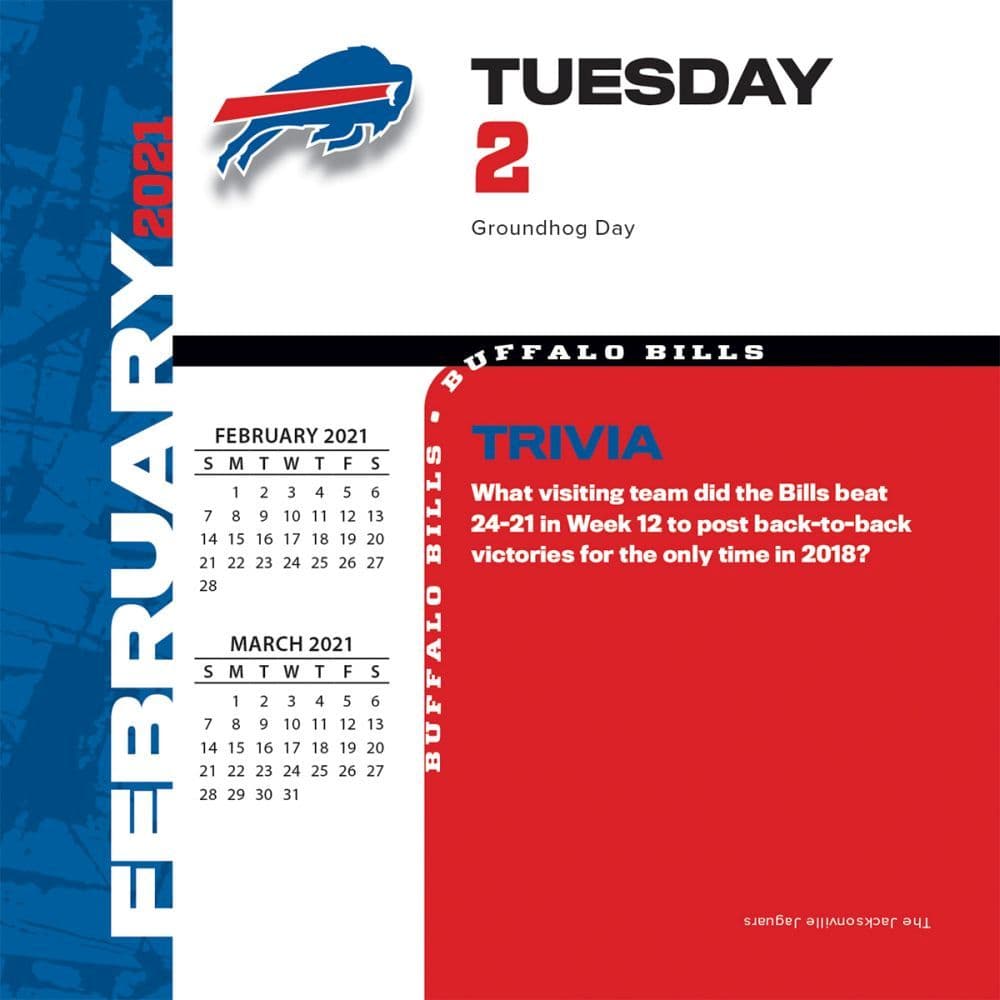 Buffalo Bills Desk Calendar