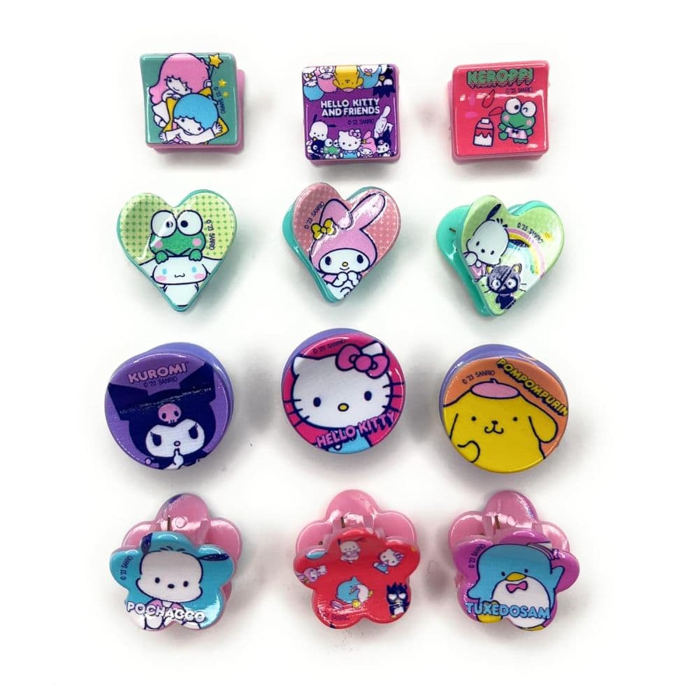 Hello Kitty 12 Pack Hair Claw Clips Main Product Image