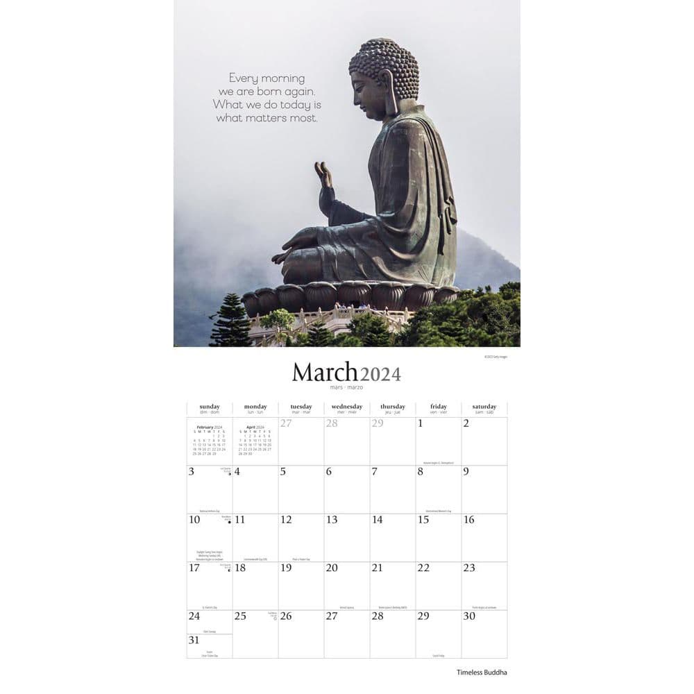Timeless Buddha Brush Dance 2024 Wall Calendar