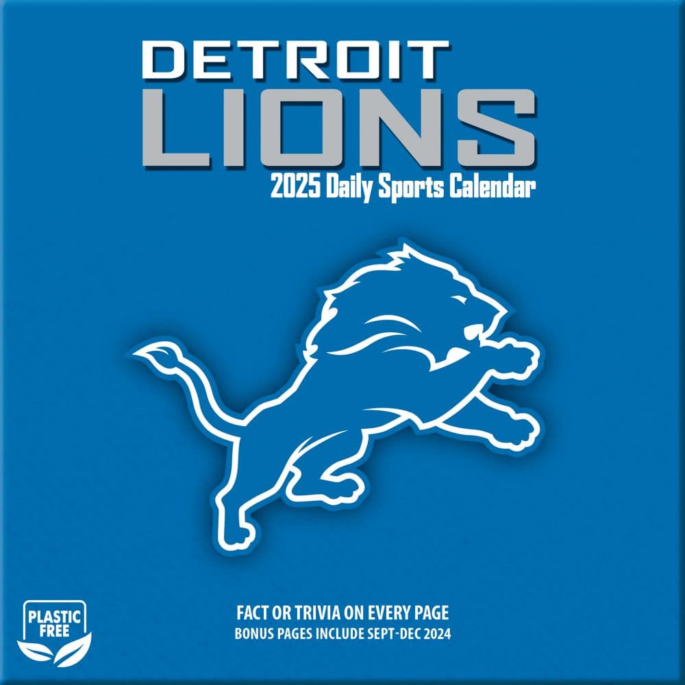 NFL Detroit Lions 2025 Desk Calendar Sixth Alternate Image