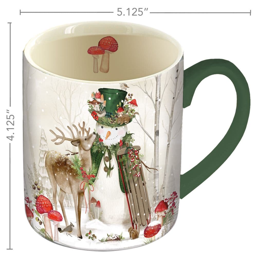 Woodland Snowman Coffee Mug Second Alternate Image