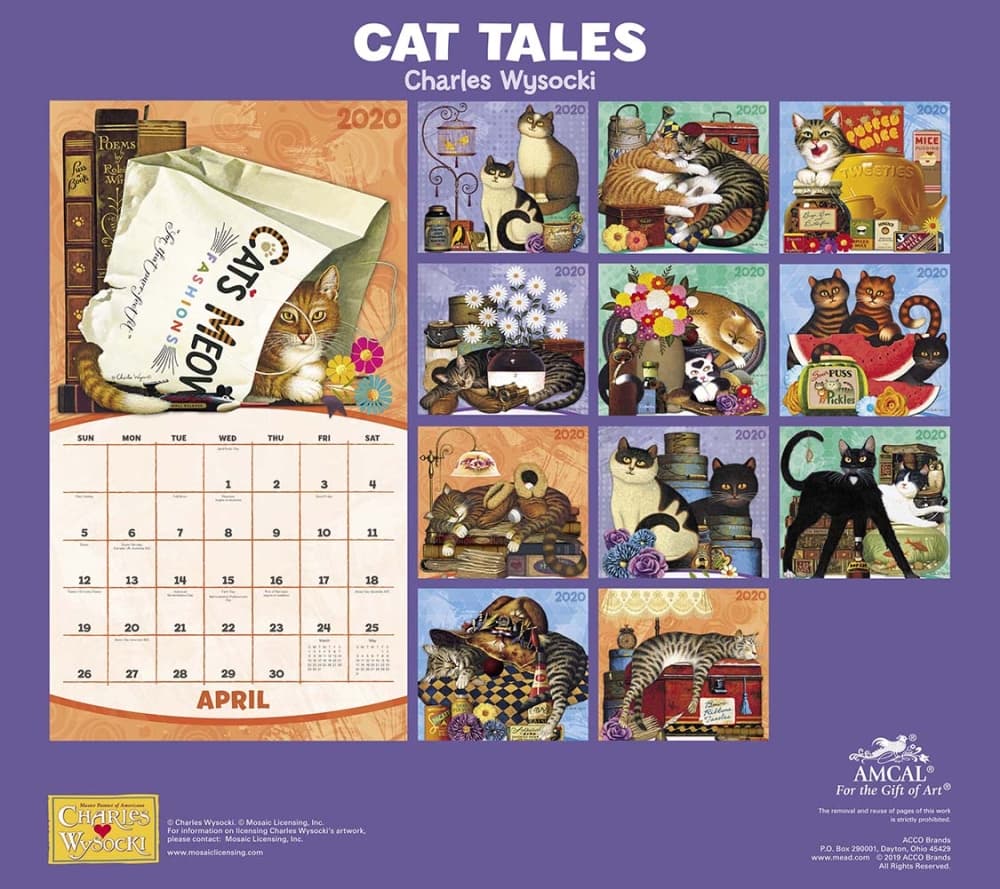 Wysocki Cat Tales Wall Calendar - Calendars.com