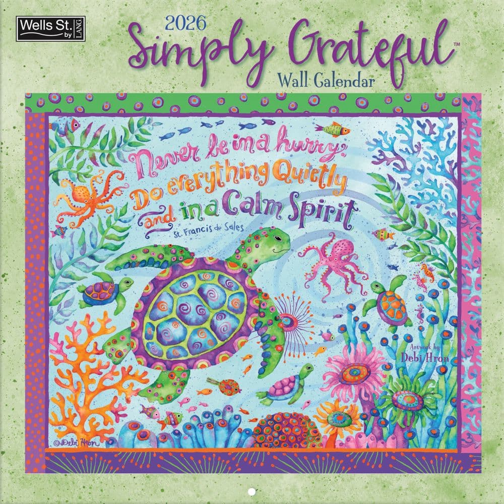 Simply Grateful 2026 Wall Calendar_Main Image