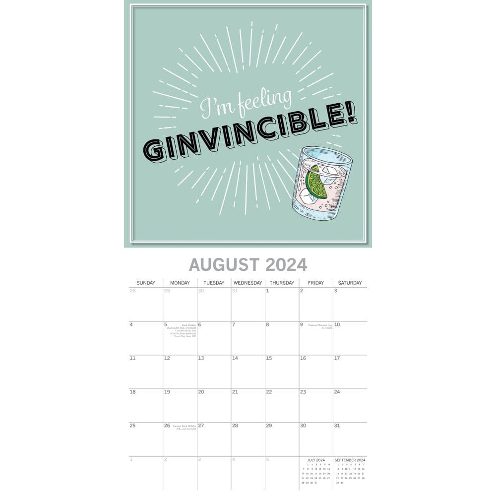 Gin 2024 Wall Calendar