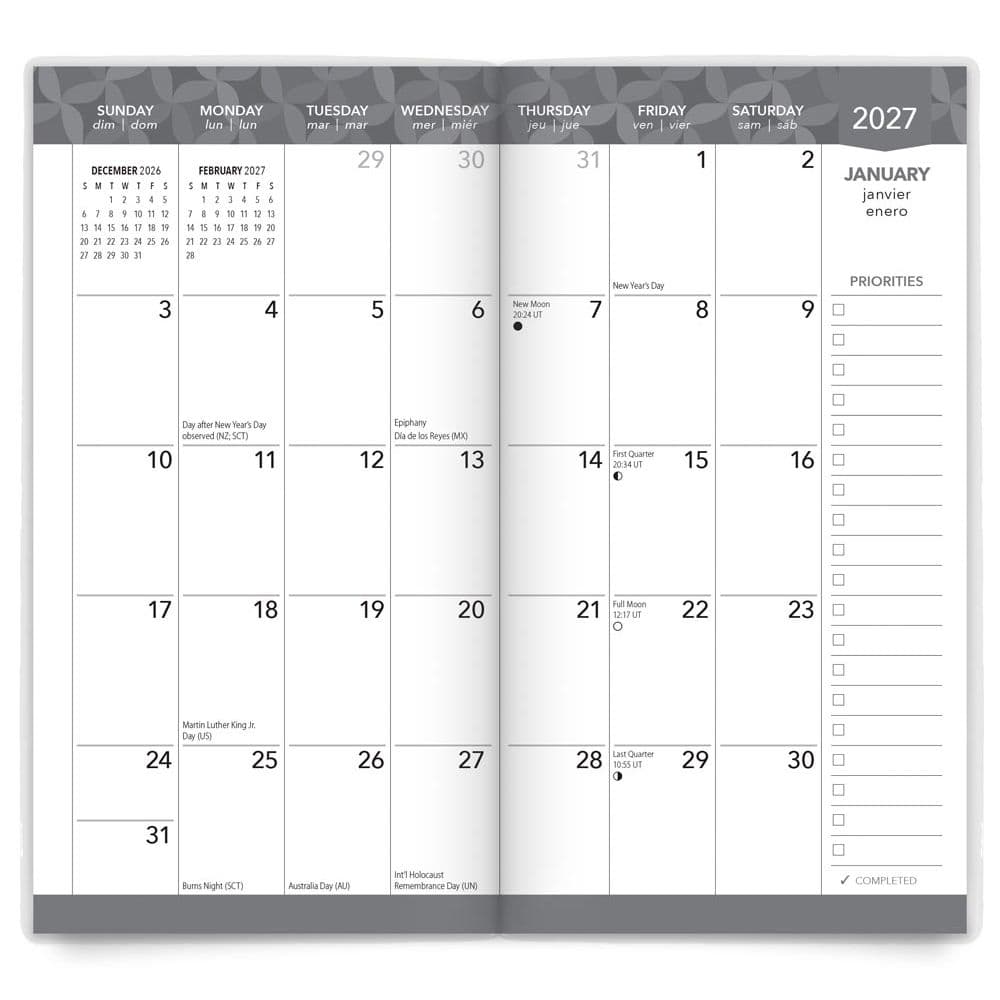 Black View Point 2027 2 Year Pocket Planner Second Alternate Image