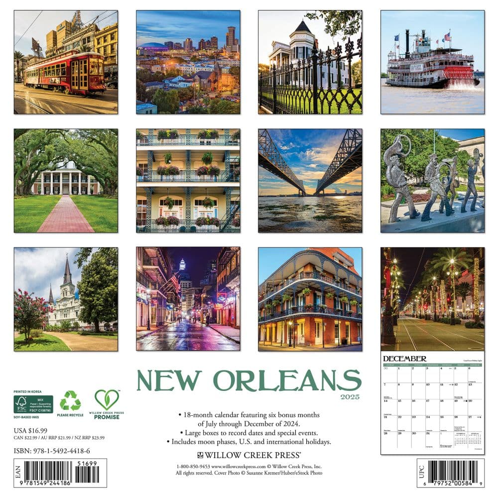 New Orleans 2025 Wall Calendar First Alternate Image width="1000" height="1000"