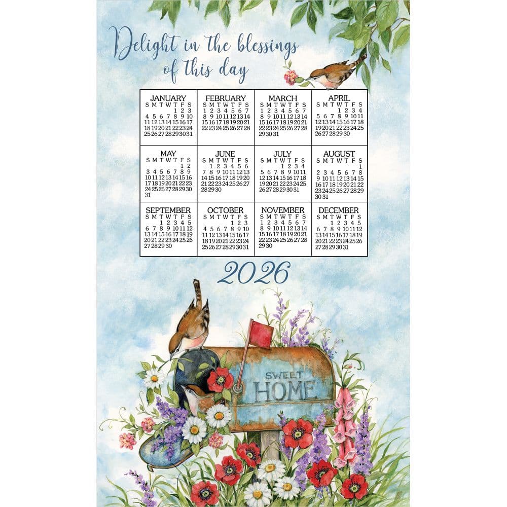 image Floral Mail 2026 Desk Calendar 2026 Calendar Towel_Main Image