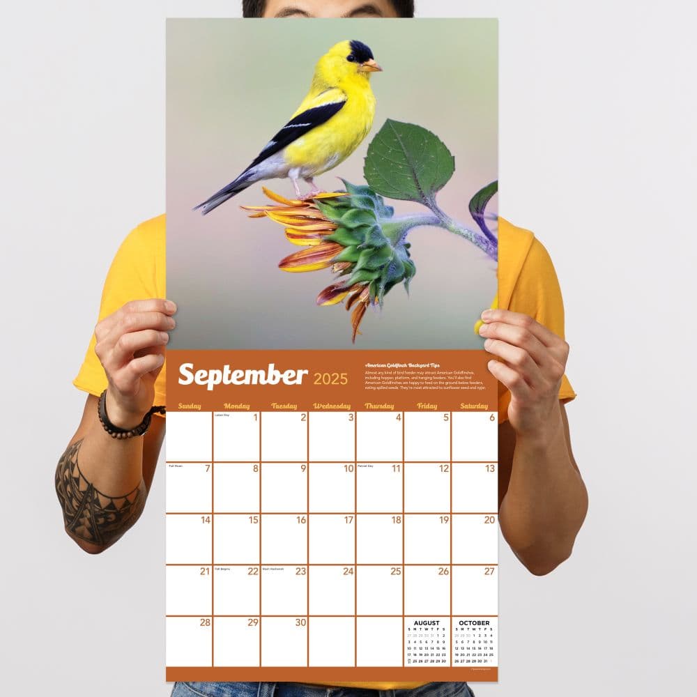 Backyard Birds 2025 Wall Calendar September