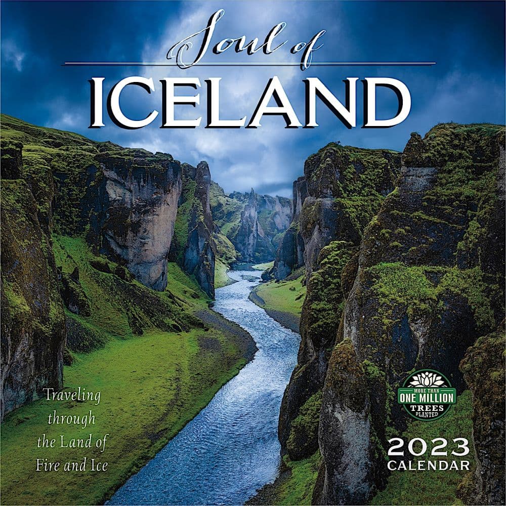 Amber Lotus Soul of Iceland 2023 Wall Calendar