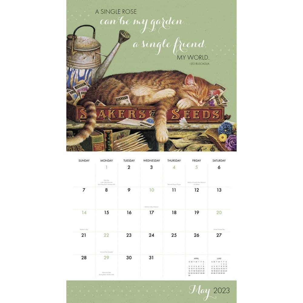 Charles Wysocki Cat Tales Amcal 2023 Wall Calendar Calendars