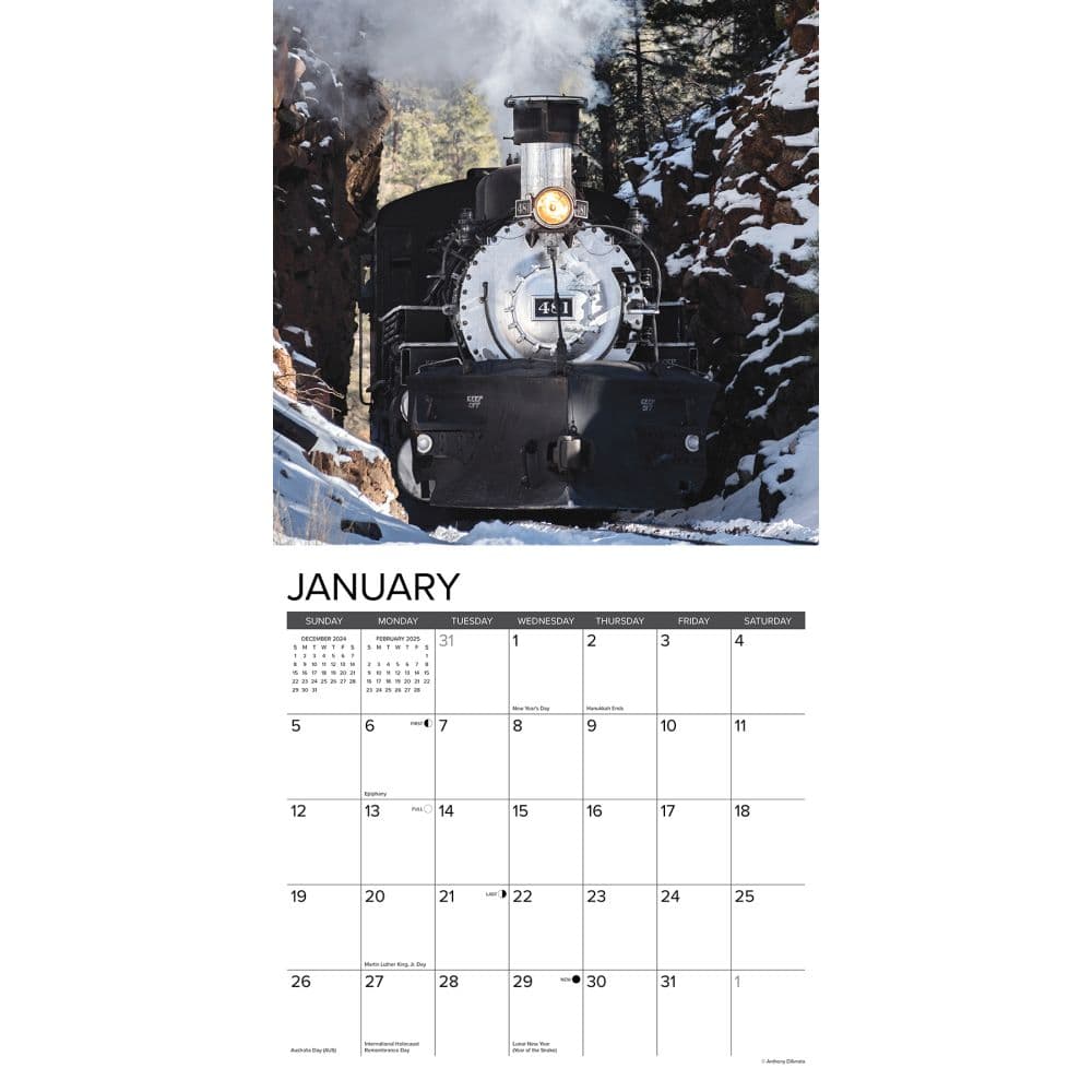 Colorado Narrow Gauge Railroads 2025 Wall Calendar