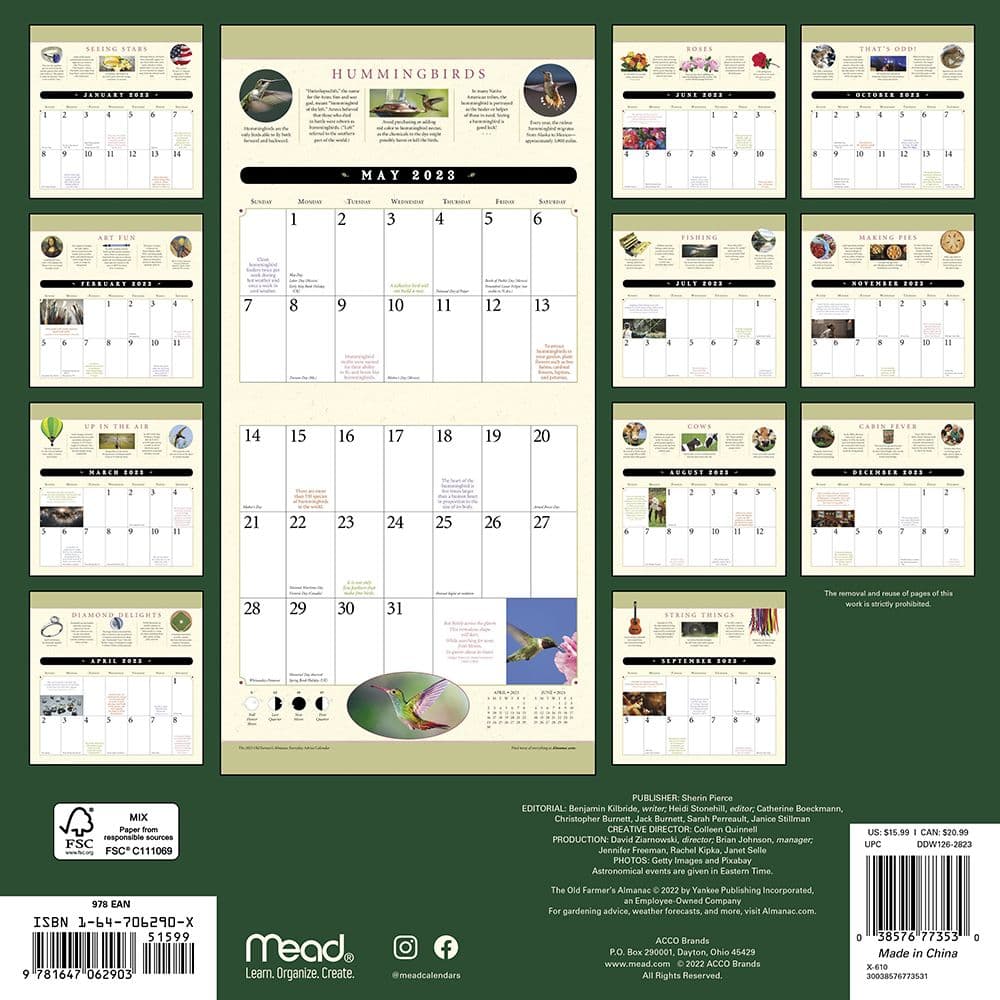 Farmers Almanac Calendar 2023 - Customize and Print