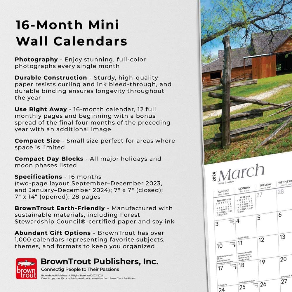 Texas Places 2024 Mini Wall Calendar Fourth Alternate  Image width=&quot;1000&quot; height=&quot;1000&quot;