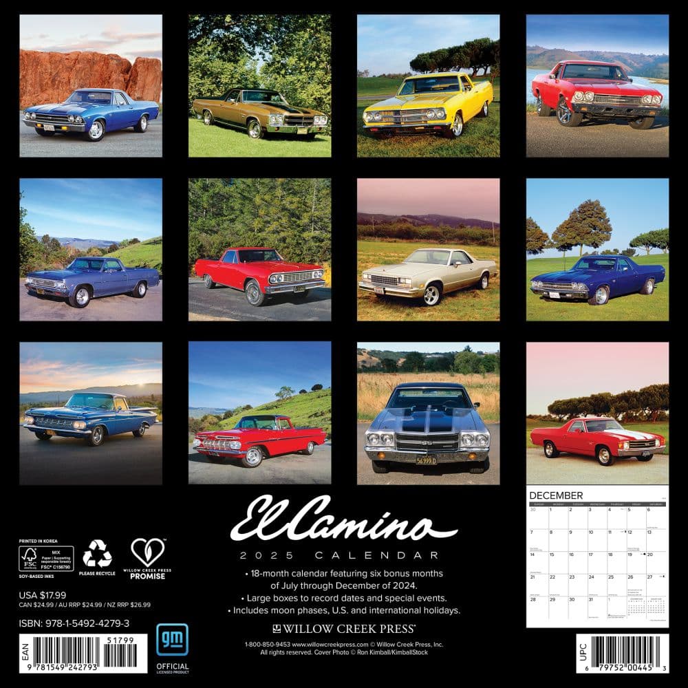 El Camino 2025 Wall Calendar First Alternate Image width=&quot;1000&quot; height=&quot;1000&quot;