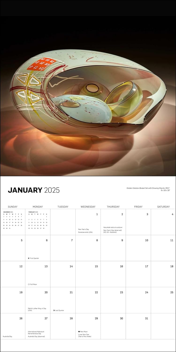 Chihuly 2025 Wall Calendar Interior Images