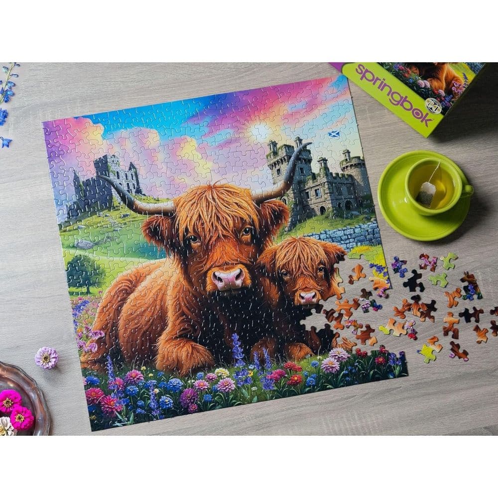 Highland Cows 500 Piece Puzzle Fourth Alternate Image